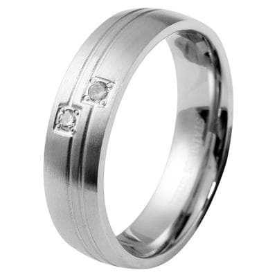 Partnerring AKZENT "Covenant, silberfarbig, hautverträglich" Gr. 52, silber (silberfarbig), Fingerringe, Damen, 52, Edelstahl