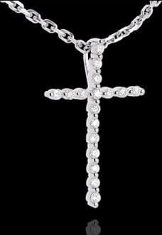 Edenly Diamant AnhÃ¤nger Kreuz in Weissgold - 17 Diamanten