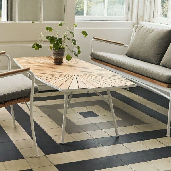 Mandalay Marguerit Loungebord L.130 Cm, Hvid