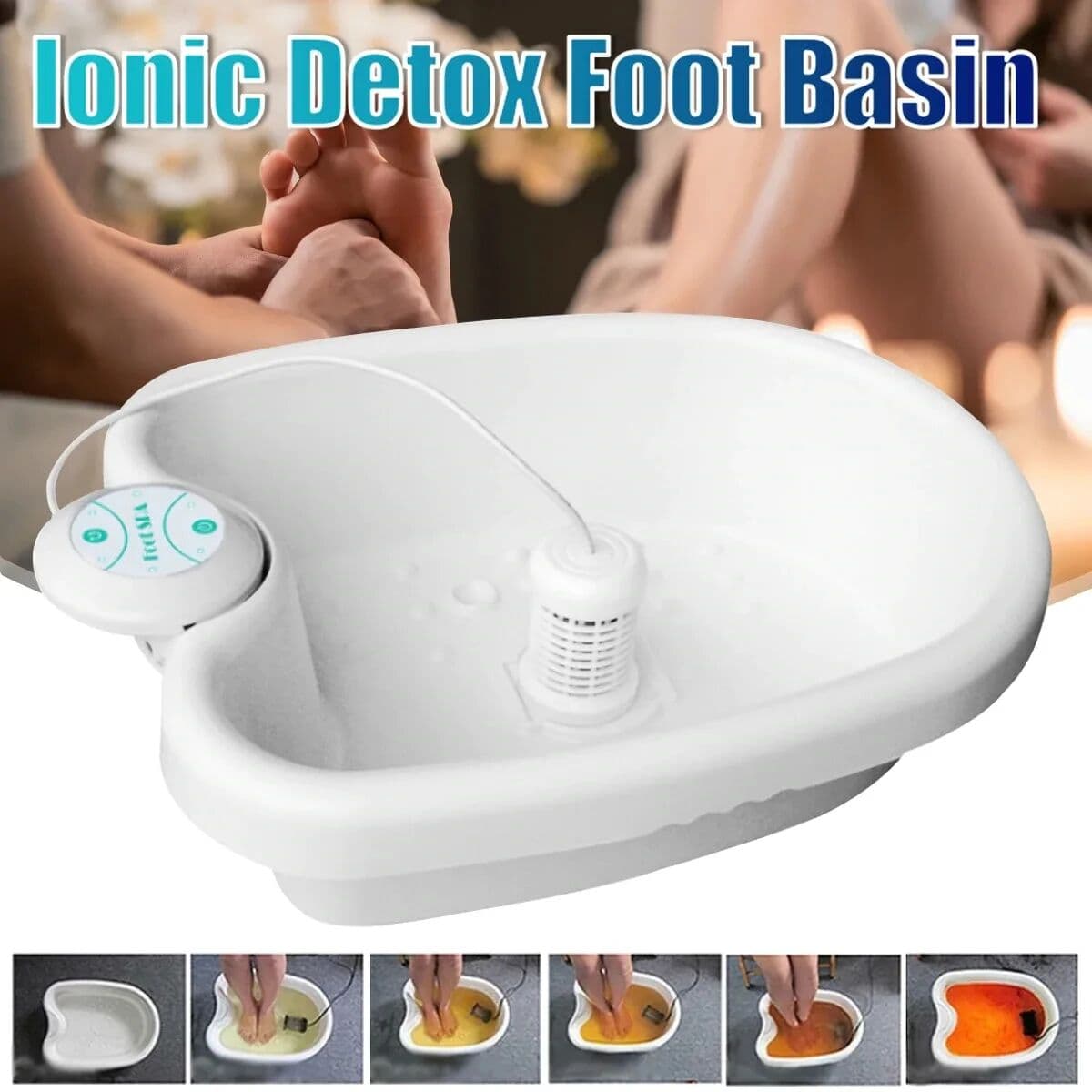 NONE Only Basin Detox Ion Foot Bath Basin for Detox Ion Foot Bath Massager Deep Clean Massage Relax Feet Muscles Foot Soaking Basin