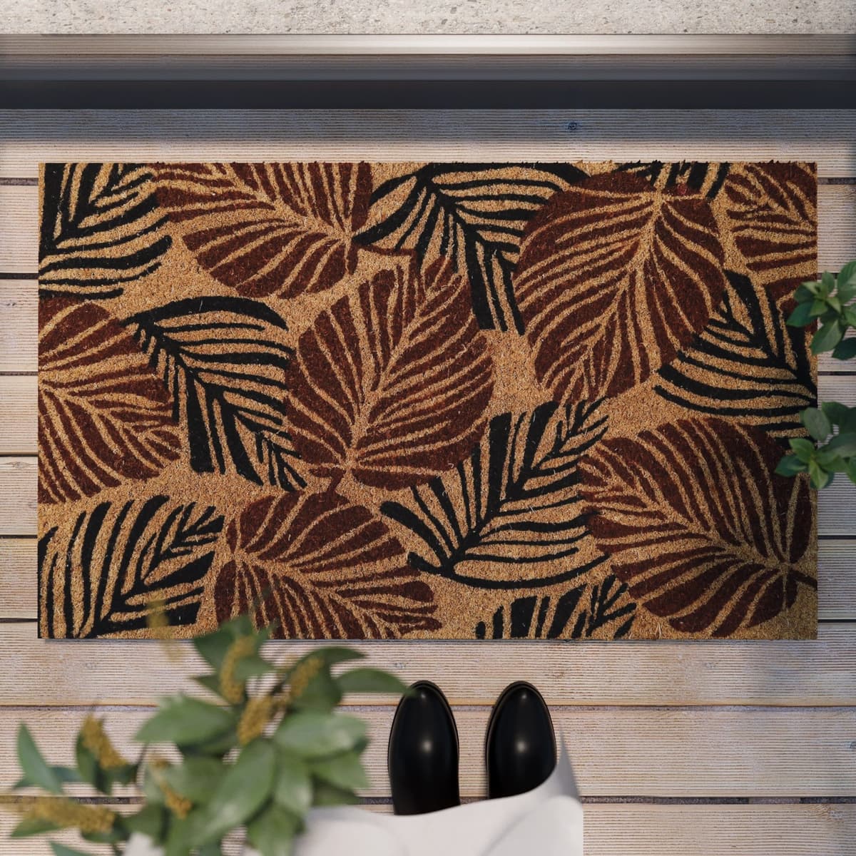Wecon home "Jungle Mat" rechteckig 18 mm Höhe rutschfest, robust, innen, Aussenbereiche überdacht, schwer natur,rotbraun B : 45cm 1 Stk., 18mm, L: 75cm