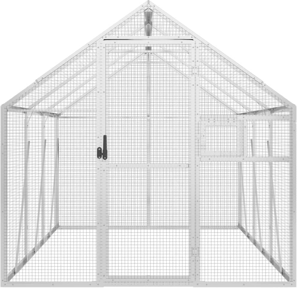 vidaXL Volière argenté 1,79x3x1,85 m aluminium