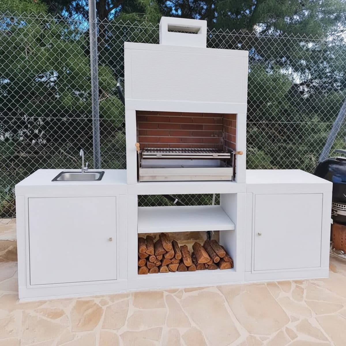 My-Barbecue Churrasqueira Moderna com Lava-loiça AV60M - Branco