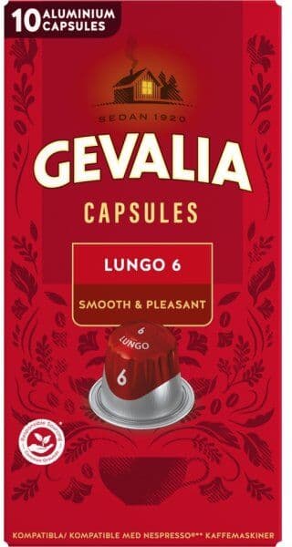 Gevalia Lungo Classic Kaffekapsler 10 Stk.