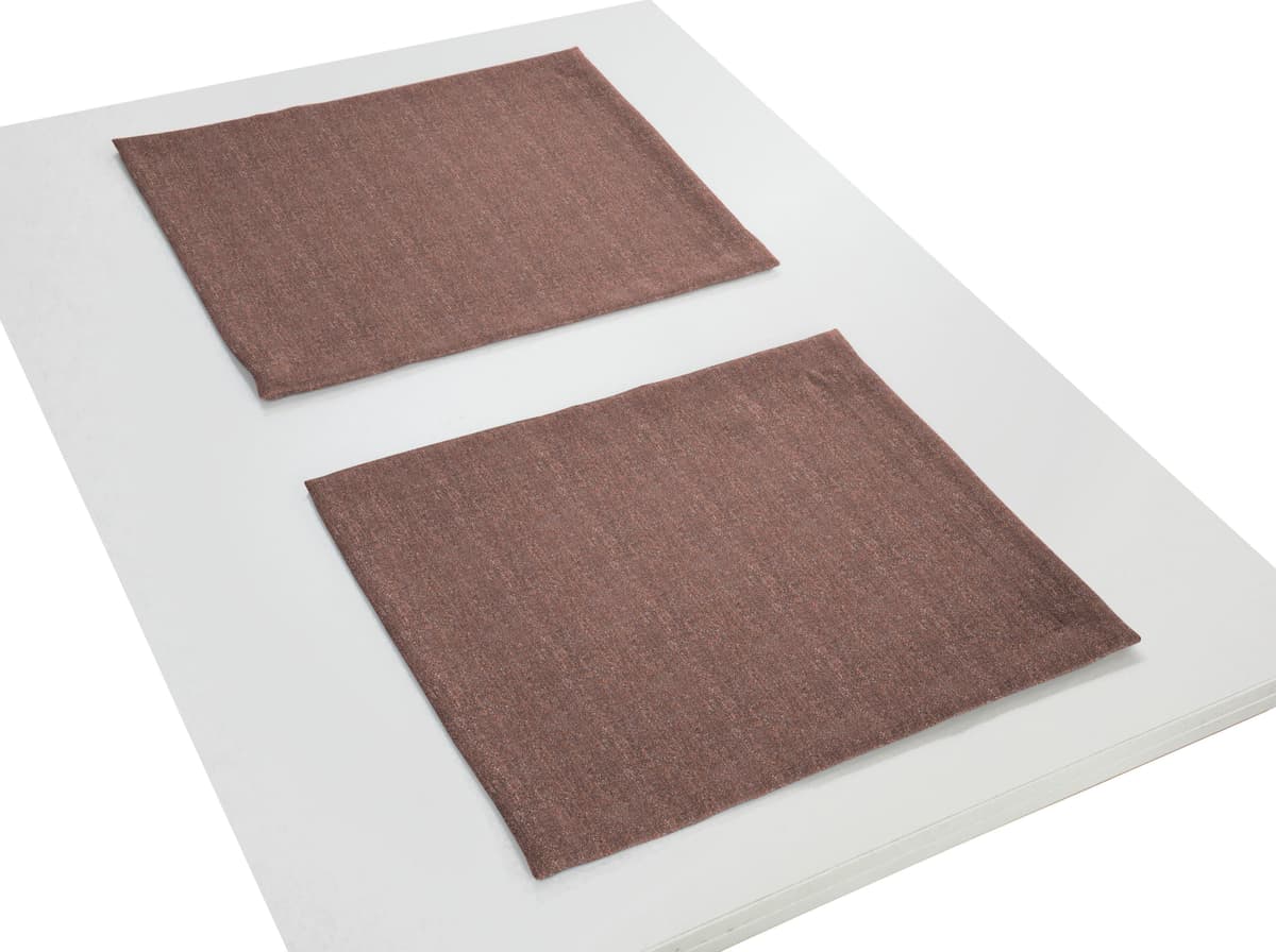 Platzset WIRTH "TORBOLE" Gr. 1, orange (terrakotta), B:40cm L:35cm, Obermaterial: 90% Polyester, 10% Baumwolle, Platzsets, Platzset terrakotta B/L: 40cm x 35cm, 2 Stk., Baumwolle Polyester, eckig