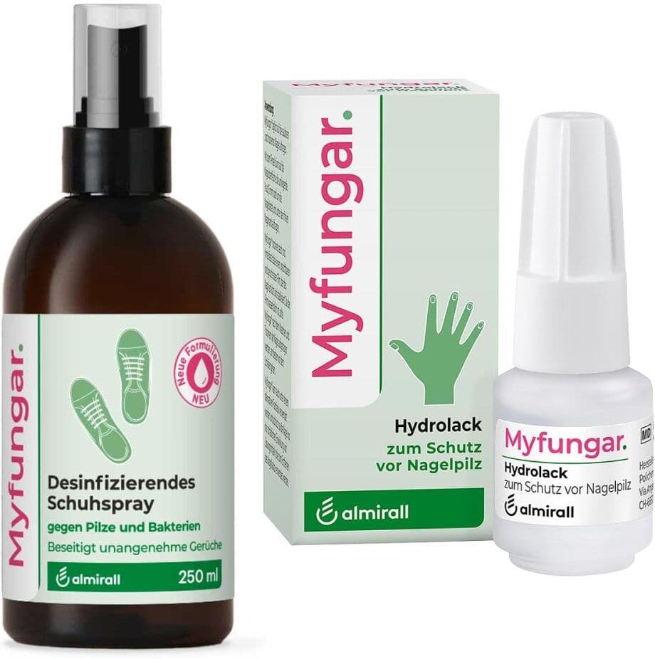 Myfungar Desinfizierendes Schuhspray+Myfungar Nagellack Lösung 1Set