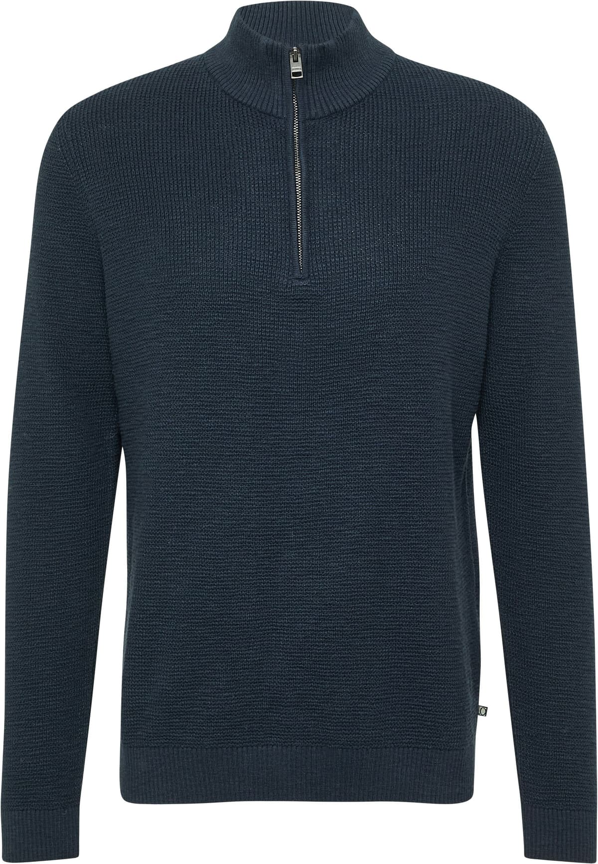 Strickpullover S.OLIVER, Herren, Gr. 3XL, blau (navy), Grobstrick, Obermaterial: 100% Baumwolle, unifarben, normal hüftbedeckend, Rundhals, Bündchen, Pullover Strickpullover, mit Zipper navy 3XL
