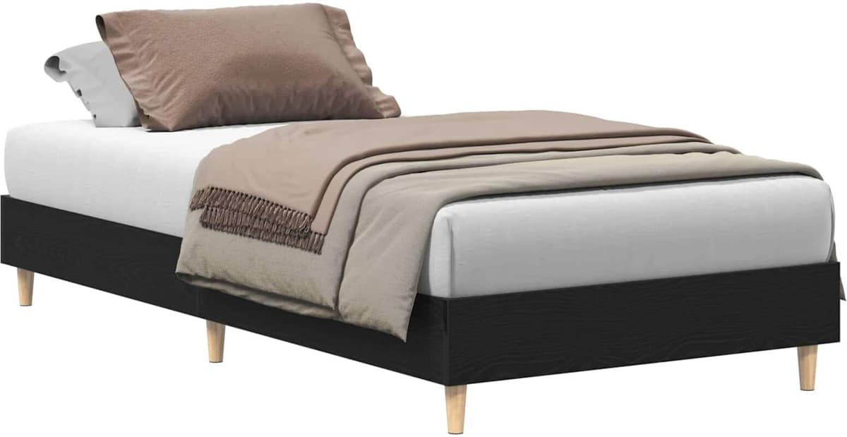 vidaXL Cadre de lit Chêne noir 193 x 78 x 25 cm Bois d'ingénierie