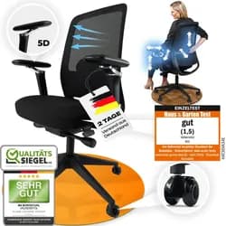 VALKENSTOL M4 - Bürostuhl ergonomisch, modern und stylish - Armstütze