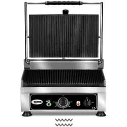 Kontaktgrill, elektro, oben & unten gerillt, aus Gusseisen