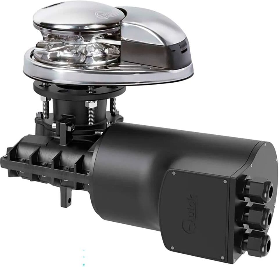 Quick Italy Molinete Prince Dp2 Con Polea 8 Mm 12v 1000w Grey / Black One Size