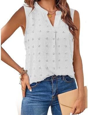 Uplifted Finds Women Sleeveless Corset Style V Neck Tank Top xl white