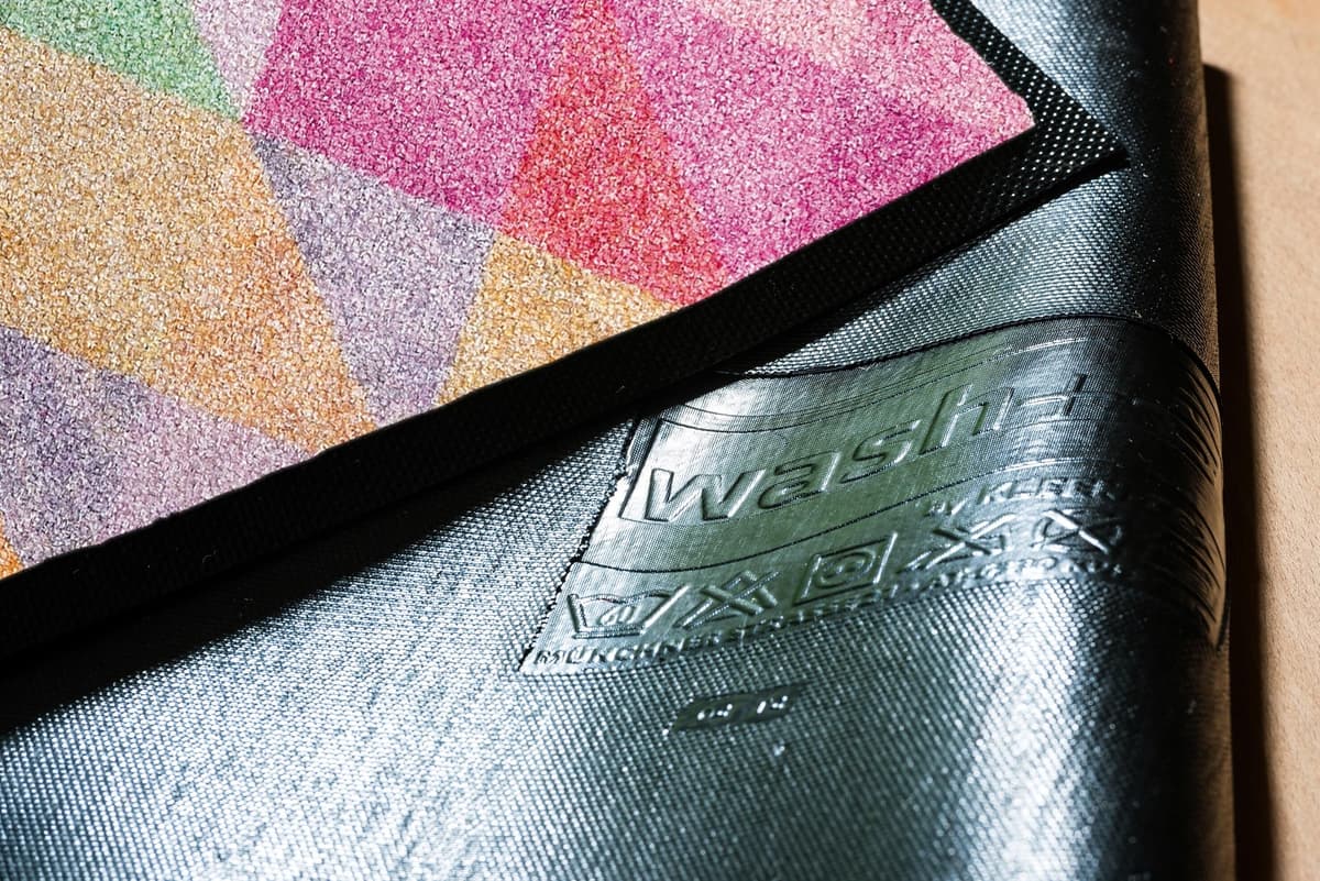 Fussmatte "Snorre" Gr. 15, bunt, B:50cm H:9mm L:75cm, Kunstfaser, WASH+DRY BY KLEEN-TEX, Teppiche, Fussmatte, Schmutzfangmatte, modernes geometrisches Design, rutschhemmend bunt B : 50cm 1 Stk., 9mm, L: 75cm