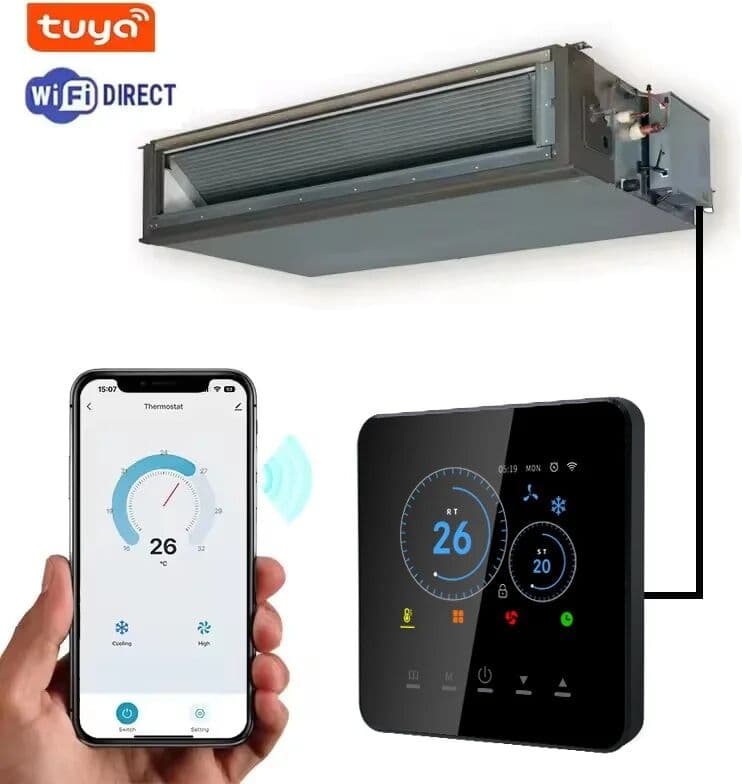 ACMELEC For Mitsubishi Electric Fujitsu(Ogeneral)  Tuya Wifi VRF Air Conditioner Smart Thermostat For Google Home Alexa DuerOS