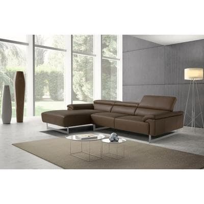 Ecksofa EGOITALIANO "Malika, edel und bequem, Designsofa mit hochwertigen Bezügen, L-Form", braun (chocolate), B:287cm H:94cm T:165cm, Leder »BULL« (echtes Rindsleder). Geschliffenes, pigmentiertes und behandeltes Rindsleder mit einer Dicke von 1,...
