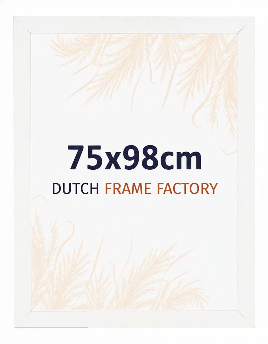 Benno Fotolijst Wit Hoogglans MDF Breedte: 75 cm, Hoogte: 98 cm van Dutch Frame Factory