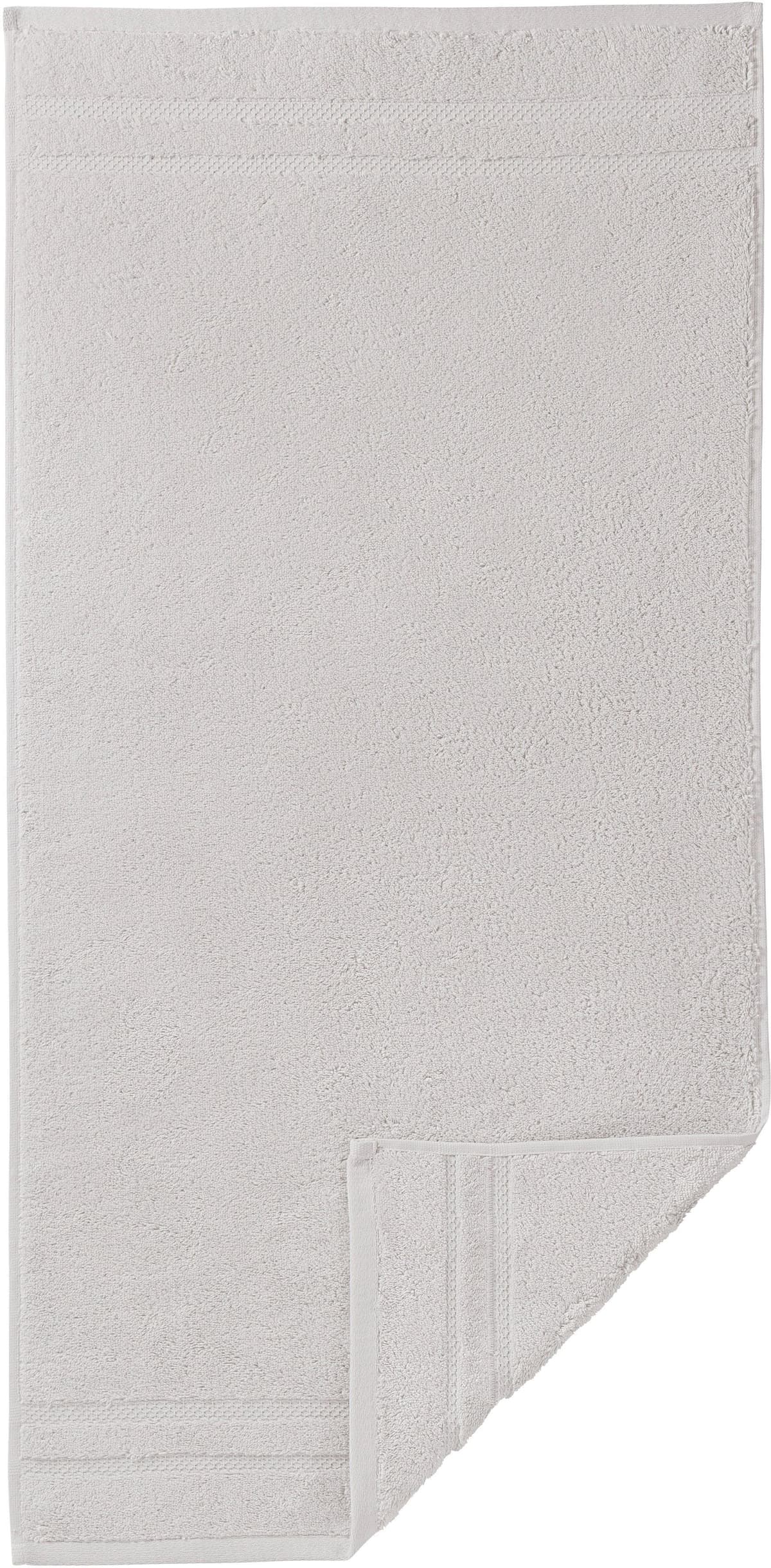 Handtücher EGERIA "Micro Touch", grau (hellgrau), B:50cm L:100cm, Walkfrottee, Obermaterial: 100% Baumwolle, Handtücher, Handtücher, Streifenbordüre, extrem saugfähig & flauschig, 100% Baumwolle hellgrau B/L: 50cmx100cm, 2 Stk., Walkfrottee