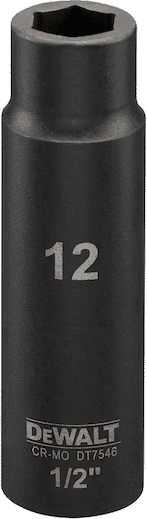 Chave De Caixa De Impacto longa 1/2” 12-24mm Dewalt DT754-QZ