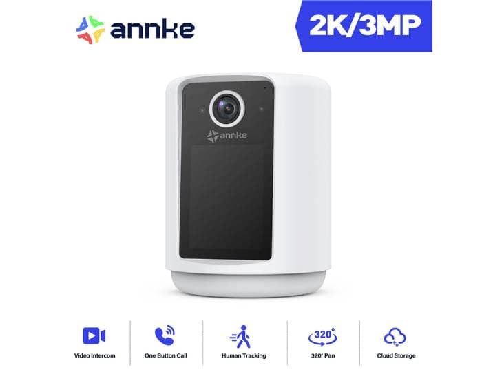 ANNKE 2K 3MP caméra ip appel vidéo avec écran LED 2.8 pouces moniteur de protection de sécurité pour bébé caméras de sécurité Wi-Fi 2.4Ghz