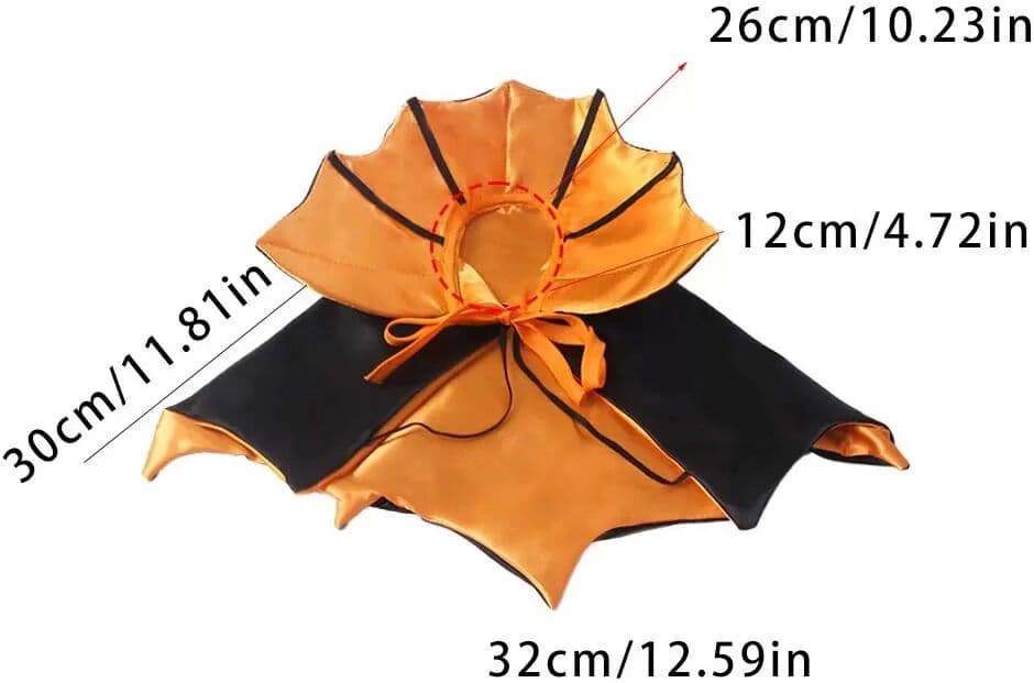 INF Cape de Halloween pour animaux de compagnie - Déguisement festif pour chats et petits chiens Jaune