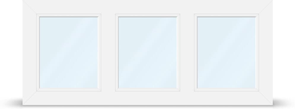 fenetre24.com Fenêtre à 3 vantaux, aluplast, IDEAL 4000, Blanc, 1510 x 635 mm, configuration personnalisée