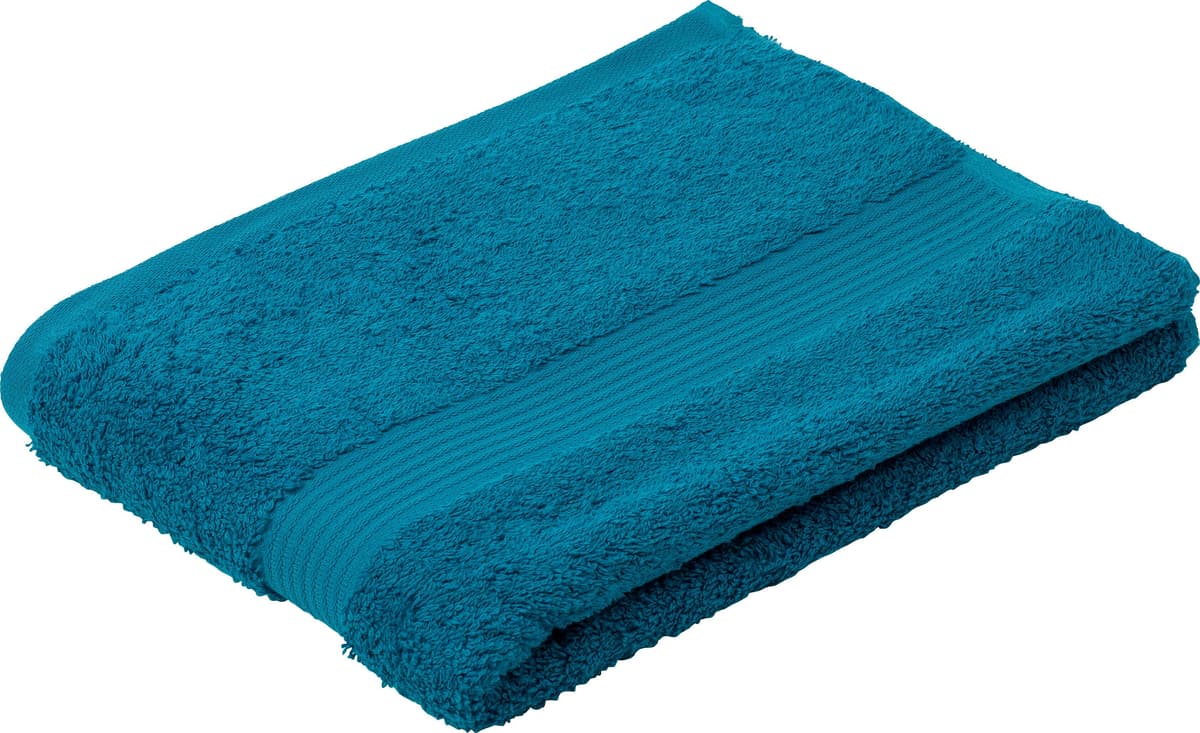 Badetuch GÖZZE "New York", blau (lagune), B:100cm L:150cm, Frottier, Obermaterial: 100% Baumwolle, Handtücher, Badetuch, moderne Uni-Farben, strukturierte Borte, 100% Baumwolle, in 2 Grössen lagune B/L: 100cmx150cm, 1 Stk., Frottier