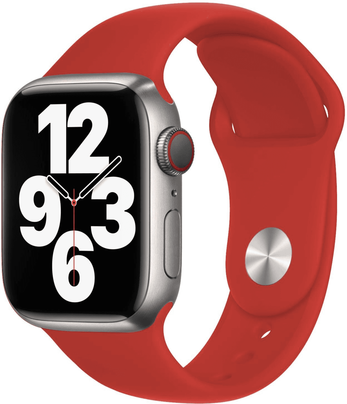 iS Bracelete Apple Watch em Silicone 42/44/45mm M/L - Vermelho