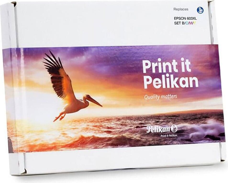 Pelikan Toner Multi-Pack voor Epson 603XL - Zwart, Cyaan, Magenta, Geel