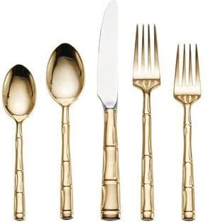 Wallace Bamboo Gold 20-Piece Flatware Set