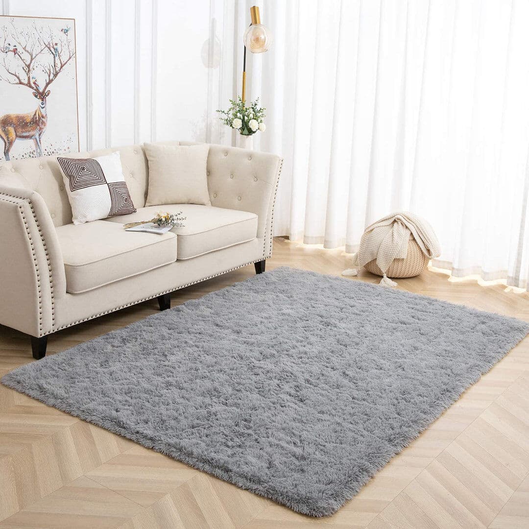 Ebern Designs Braeley Rectangle Shag Grey Rectangle 160 x 230 cm