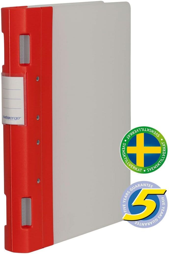 KEBA Gaffelpärm Ergo A4 40mm röd/neutral