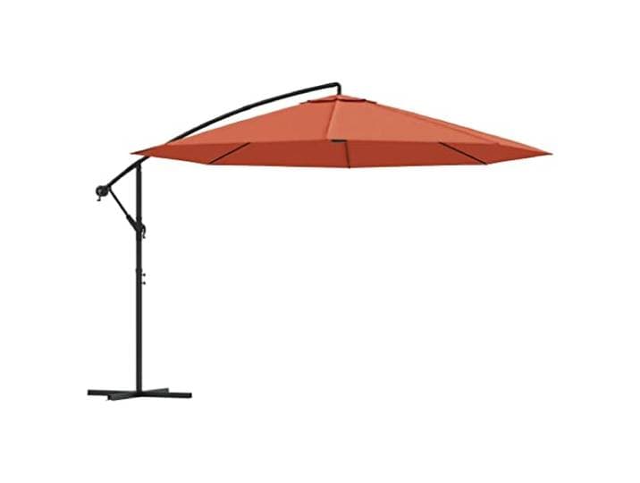 vidaXL Zweefparasol met aluminium paal 350 cm terracottakleurig