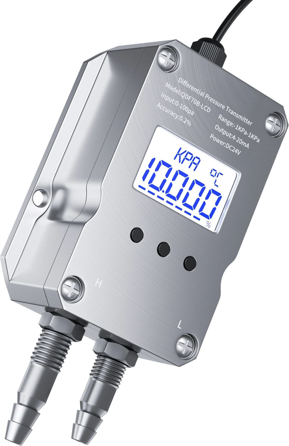 Micro 0-5v LCD Differential Pressure Sensor for Air Compressor Pneumatic Piezoresistive Oxygen Differential Pressure Transmitter