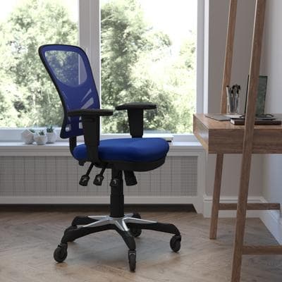 Lancaster Home Mid-Back Ergonomic Multifunction Mesh Chair with Polyurethane Wheels