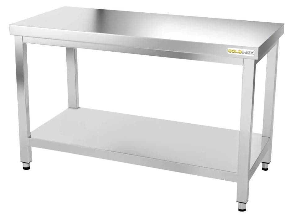 GOLDINOX Werkblad van roestvrij staal, Breedte: 160 cm, Diepte: 60 cm
