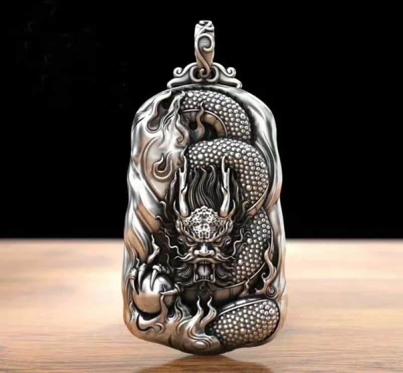 Everoyal Vintage Relief Mythical Animals Pendant Male Choker Accessories Popular Zodiac Dragon Necklace For Men Jewelry Gift
