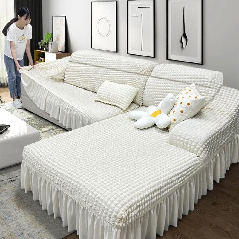 S-EMIGA high stretch sofa cover solid printed sofa slipcover for corner sofa arm chair firniture protector for pets