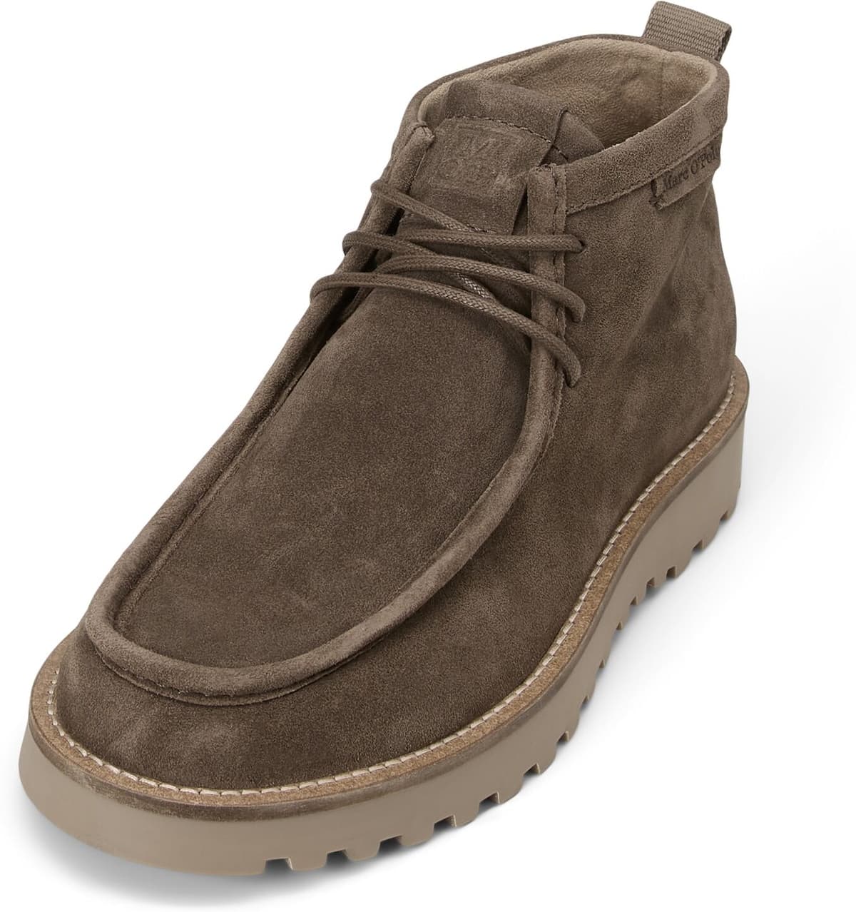 Marc O' Polo Schnürboots MARC O'POLO "Model Jack 18", Herren, Gr. 46, braun, Schuhe Schnürboots, Schnürboots, Casual-Stiefelette mit Anziehlasche