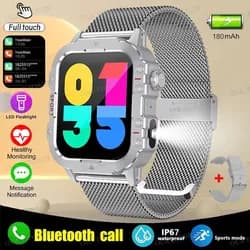 Smartwatch mit Bluetooth-Anrufen und 1,44-Zoll-HD-Display - Silver22Milan