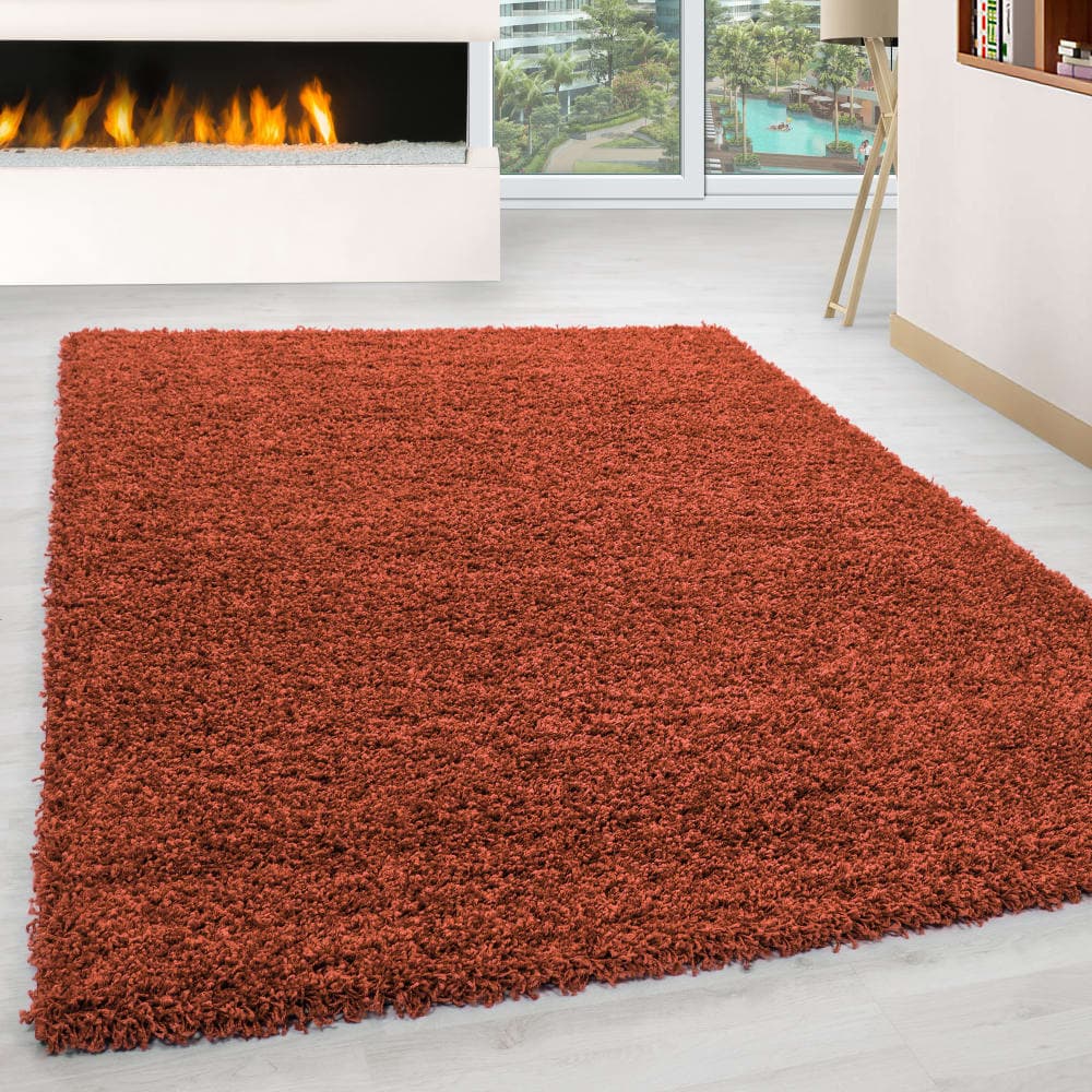 Nazar Alfombra de interior de pelo largo terracota-100x200