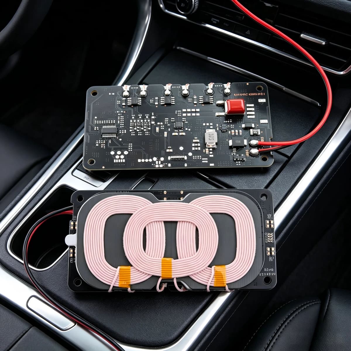 NONE 20W High-Power Qi Wireless Fast Charger Transmitter Module Circuit Board Type-C 3-Coil For DIY Car Outdoor Power Supply