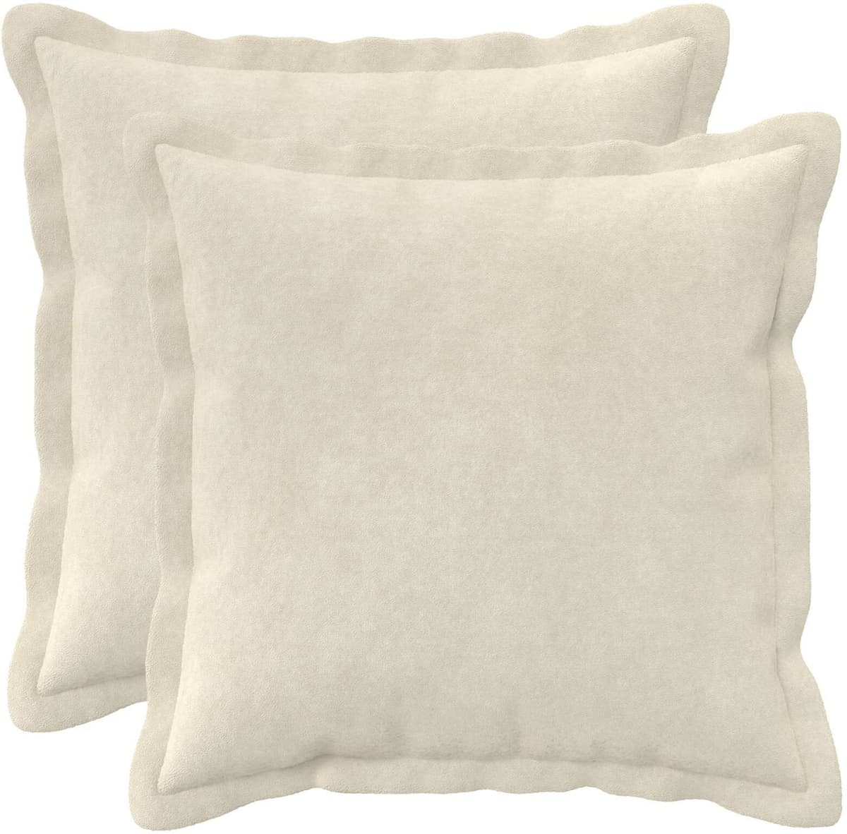 vidaXL Coussin 2 pc HOUTEN Crème 35 x 35 cm Fleece en microfibre