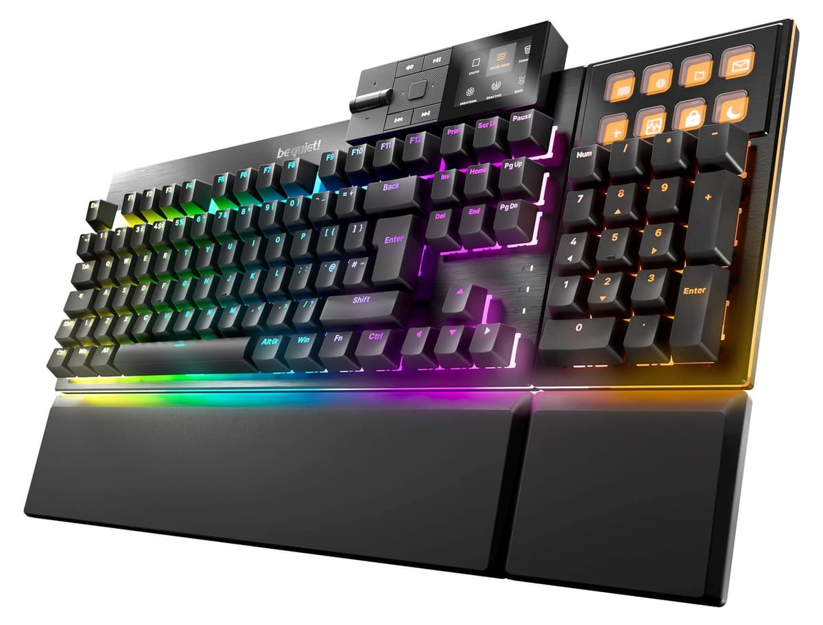 be quiet! Dark Mount Silent Linear UK ISO Mechanisch Toetsenbord met RGB LED en USB-aansluiting, Zwart