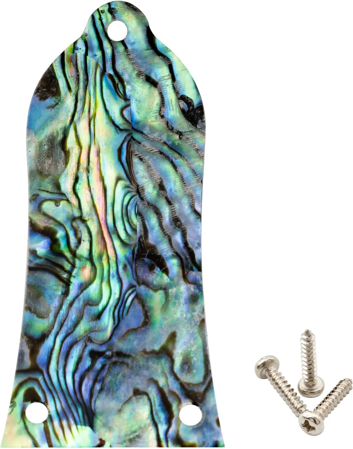 Musiclily Pro natürliche Perlmutt/Paua Abalone Shell 3-Loch Gitarre Halsstab Abdeckung für China Made Epiphone LP Style Gitarre