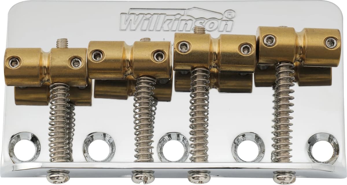 Musiclily Wilkinson WBBC Bass Bridge Brass Saddles for 4-String Precision Bass/ Jazz Bass