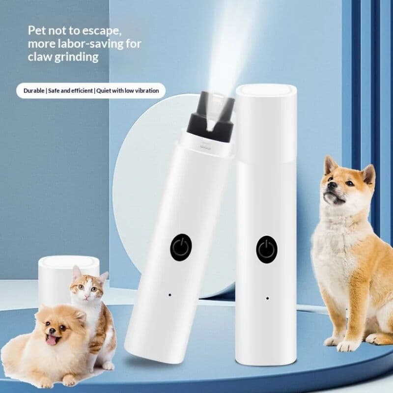 NONE Electric Pet Nail Grinder for Dogs Cats, Quiet Claw Trimmer with LED Light & Safety Guard, Rechargeable Puppy Nail File Painless