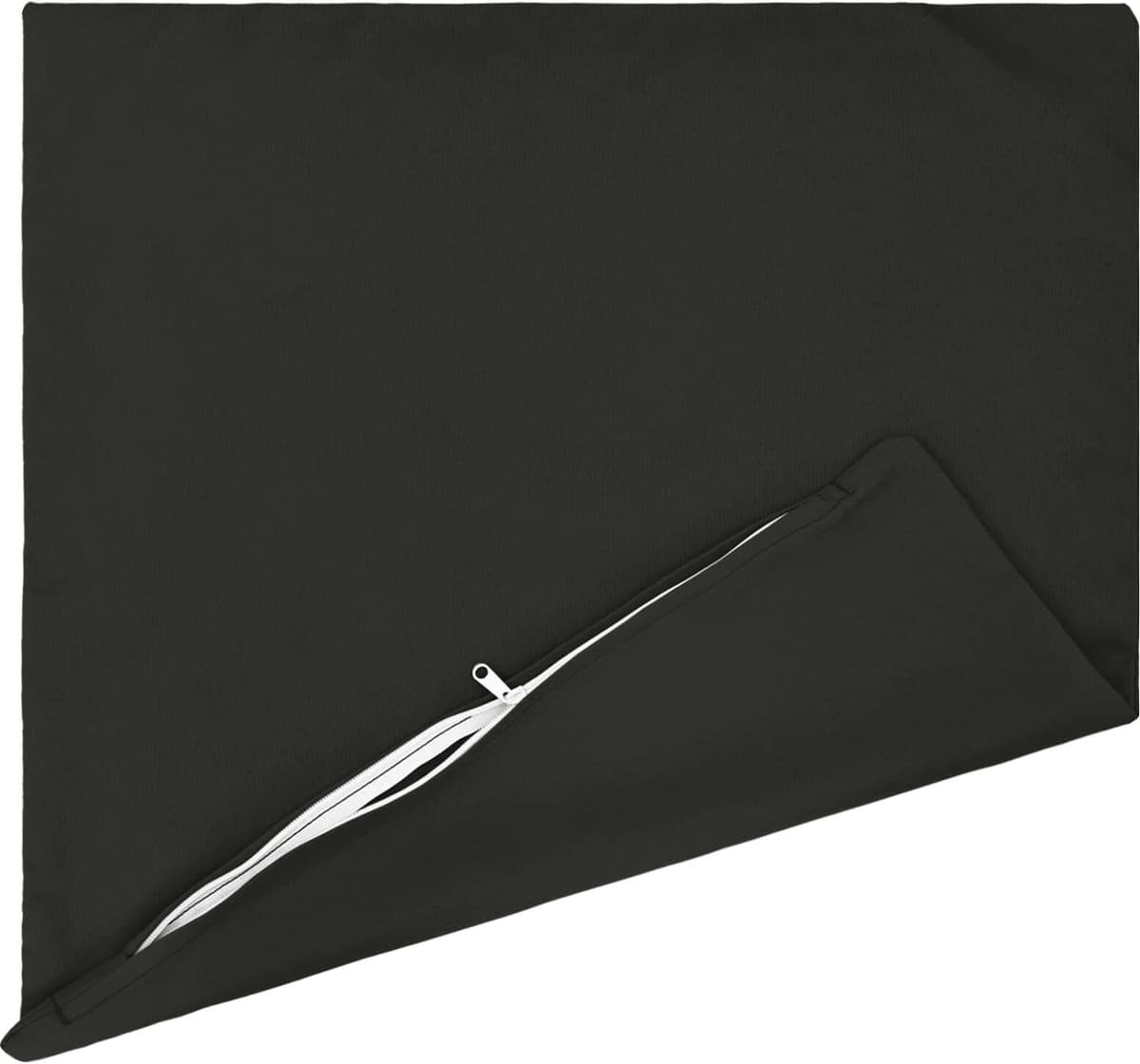 vidaXL Coussin avec oreiller HEERLEN 2 pièces Noir Polyester