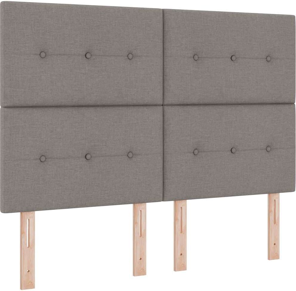 vidaXL Tête de lit réglable en hauteur Taupe Tissu