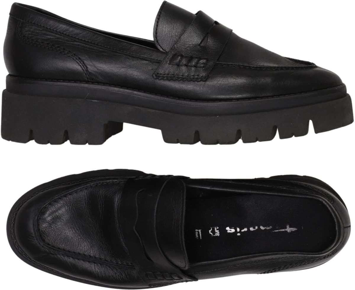 Tamaris Damen Halbschuh, Schwarz, Gr. EU 42, kein / Etikett - Second Hand