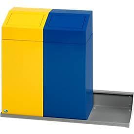 VAR Wandhalterung, für Wertstoffsammler mit einer Grundfläche von 320 x 320 mm, 3-fach